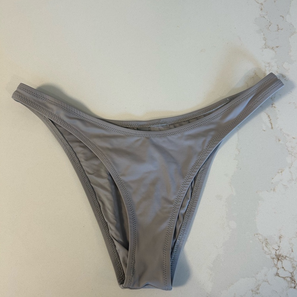 SKIMS Tanga Swim Bottom Gray/Purple Chrome